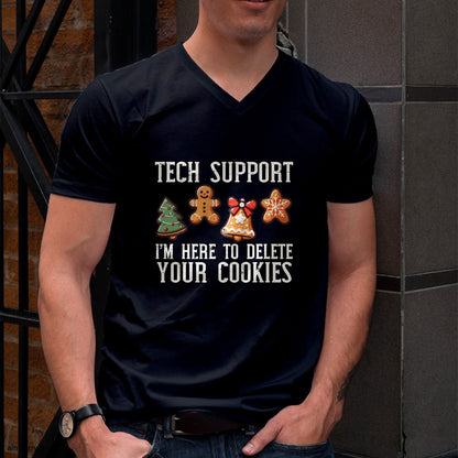 Christmas Tech Support Here To Delete Cookies Xmas Men Women T-Shirt - Christmas Unisex T-Shirt/Hoodie/Sweatshirt - ZON00