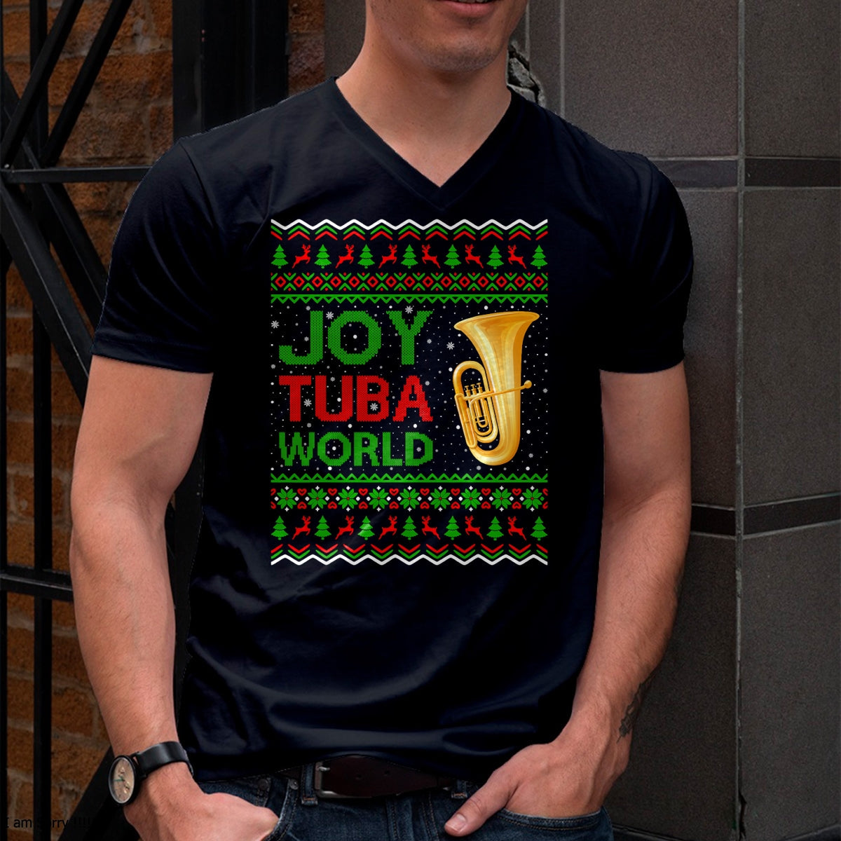 Joy Tuba World Music Lover Xmas Gift Ugly Tuba Christmas T-Shirt - Christmas Unisex T-Shirt/Hoodie/Sweatshirt - ZON00