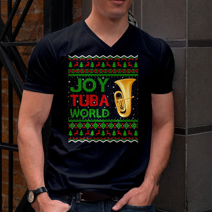 Joy Tuba World Music Lover Xmas Gift Ugly Tuba Christmas T-Shirt - Christmas Unisex T-Shirt/Hoodie/Sweatshirt - ZON00
