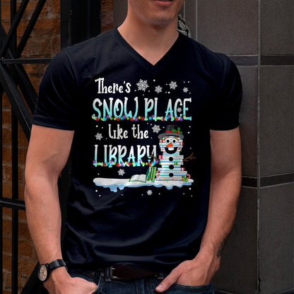 Librarian There's Snow Place Like The Library Christmas Snow T-Shirt - Christmas Unisex T-Shirt/Hoodie/Sweatshirt - ZON00