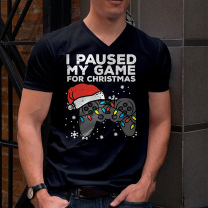 Paused My Game Christmas Gamer Xmas Men Boys Kids Youth Teen T-Shirt - Christmas Unisex T-Shirt/Hoodie/Sweatshirt - ZON00