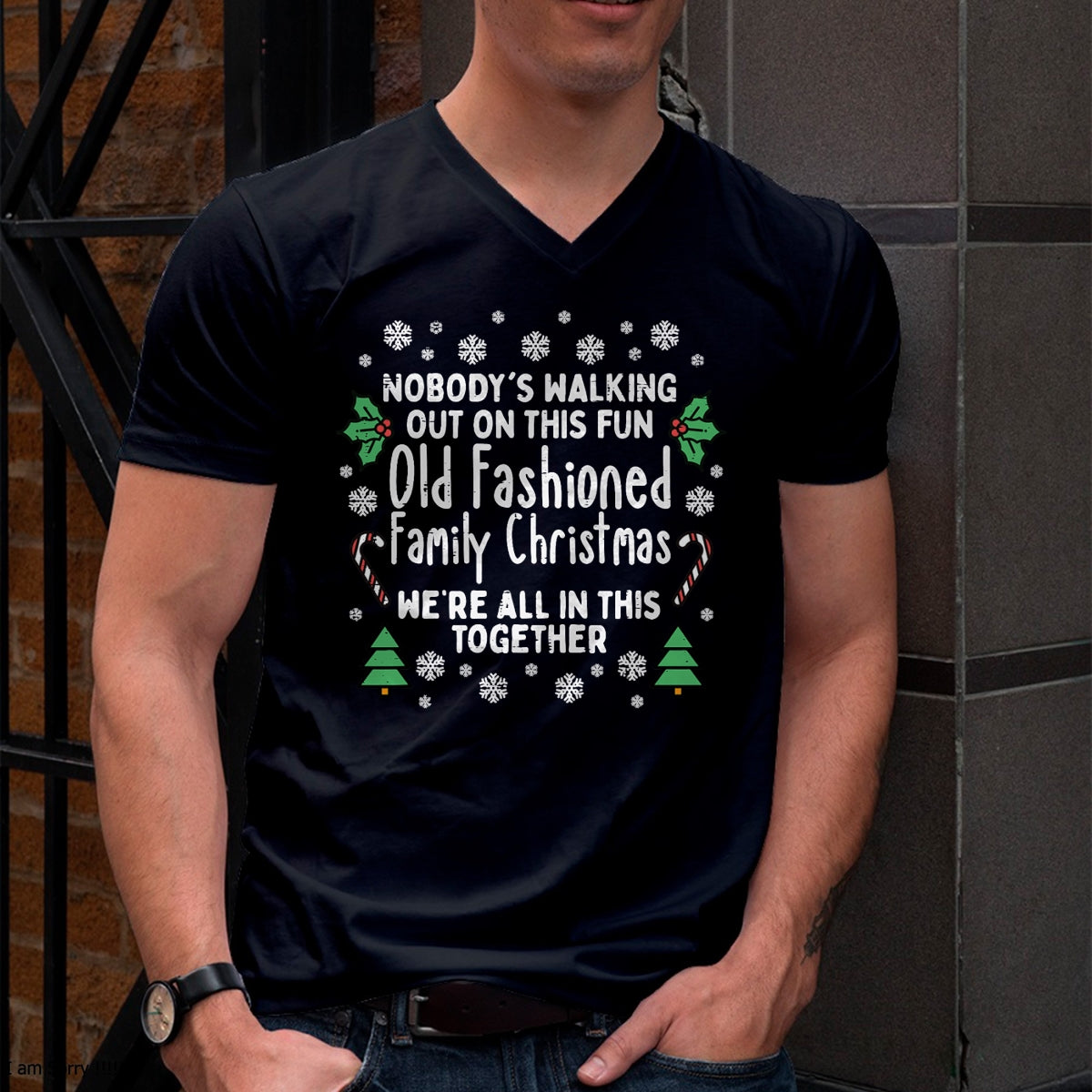 Old Fashioned Family Christmas Ugly Xmas Men Women Kids T-Shirt - Christmas Unisex T-Shirt/Hoodie/Sweatshirt - ZON00