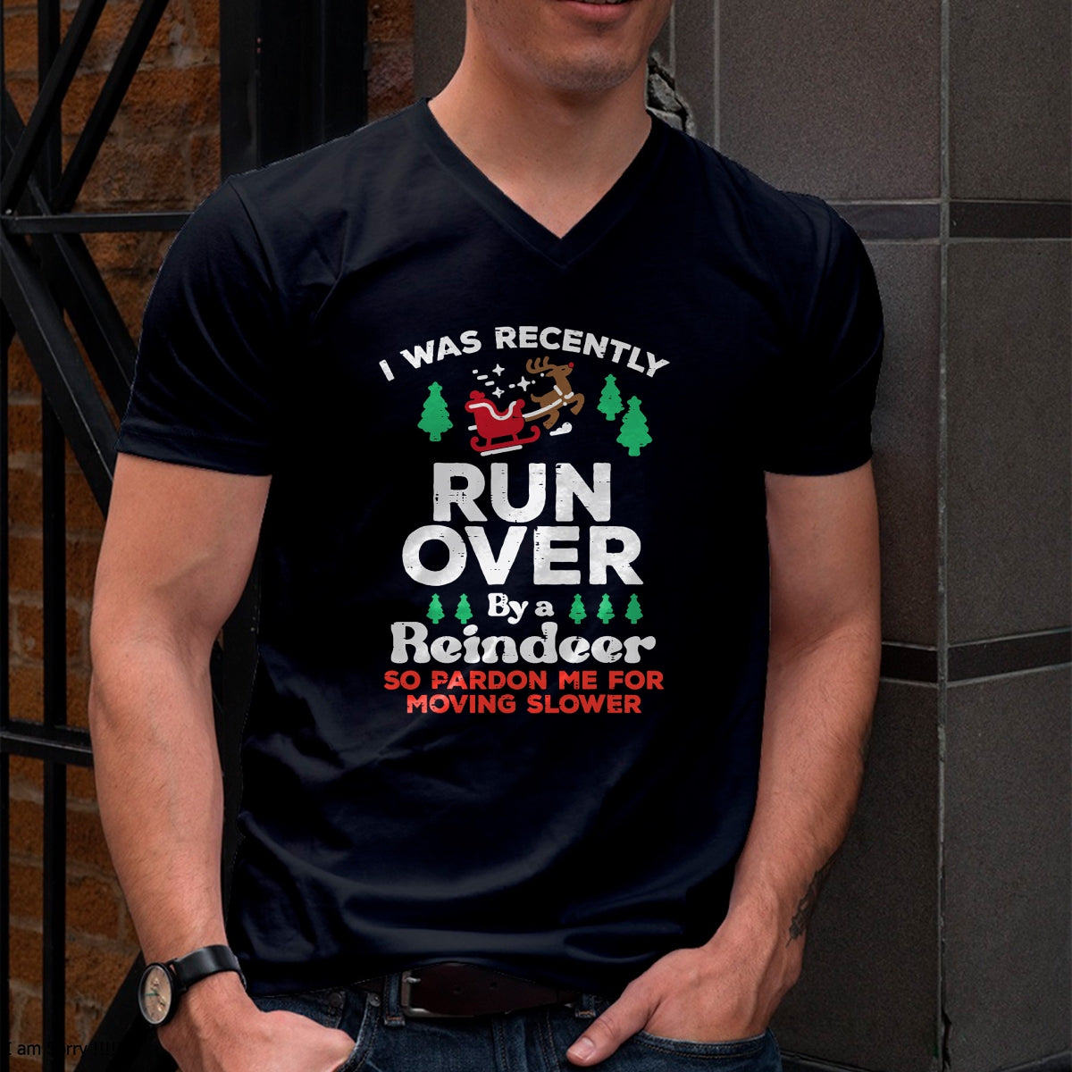 Christmas Runover By Reindeer Funny Xmas Women Men Kids T-Shirt - Christmas Unisex T-Shirt/Hoodie/Sweatshirt - ZON00