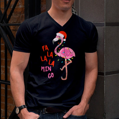 Fa La La Mingo Flamingo Christmas Tropical Xmas Tree Lights T-Shirt - Christmas Unisex T-Shirt/Hoodie/Sweatshirt - ZON00