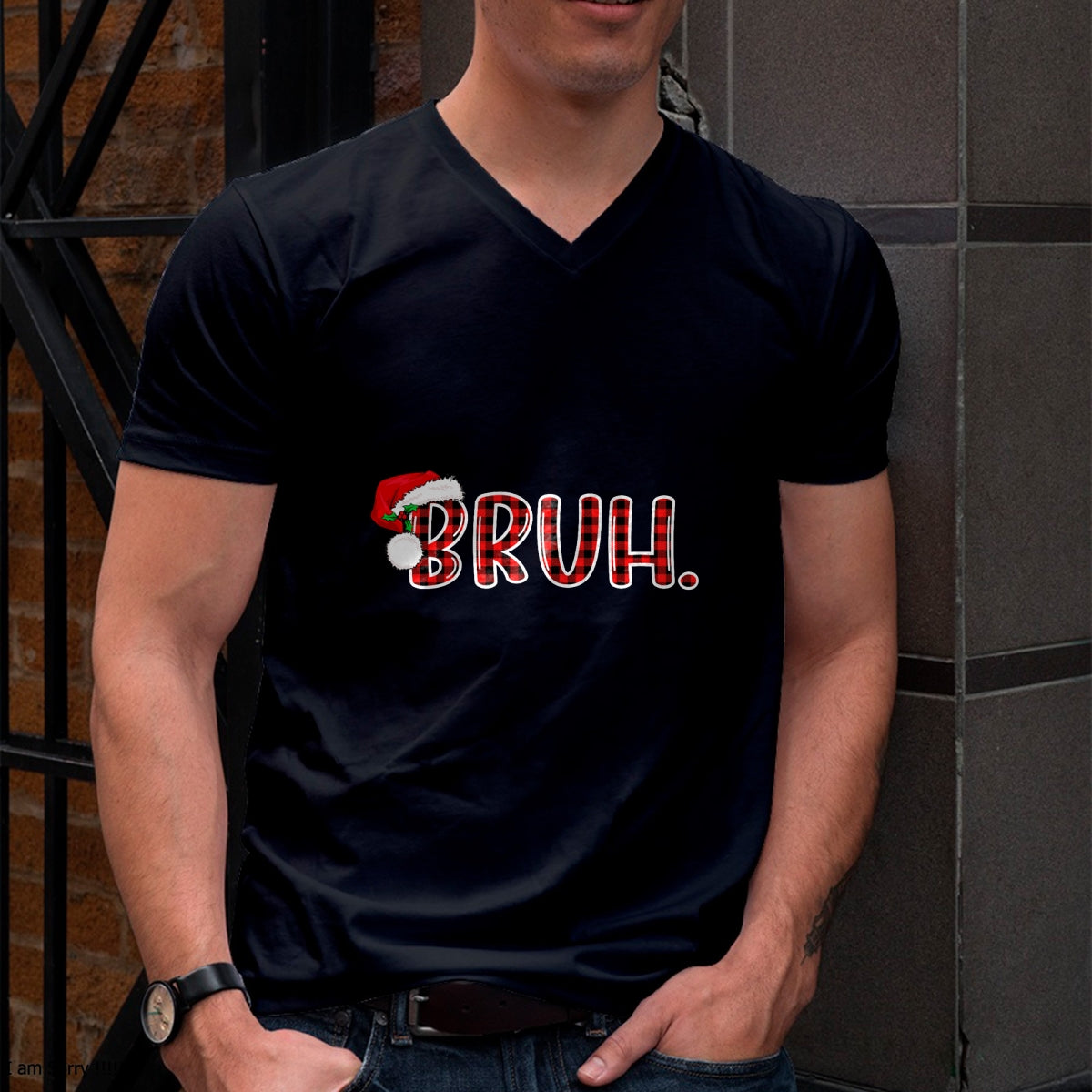 Bruh Funny Christmas Plaid Teens Boys Kids Xmas Pajamas T-Shirt - Christmas Unisex T-Shirt/Hoodie/Sweatshirt - ZON00