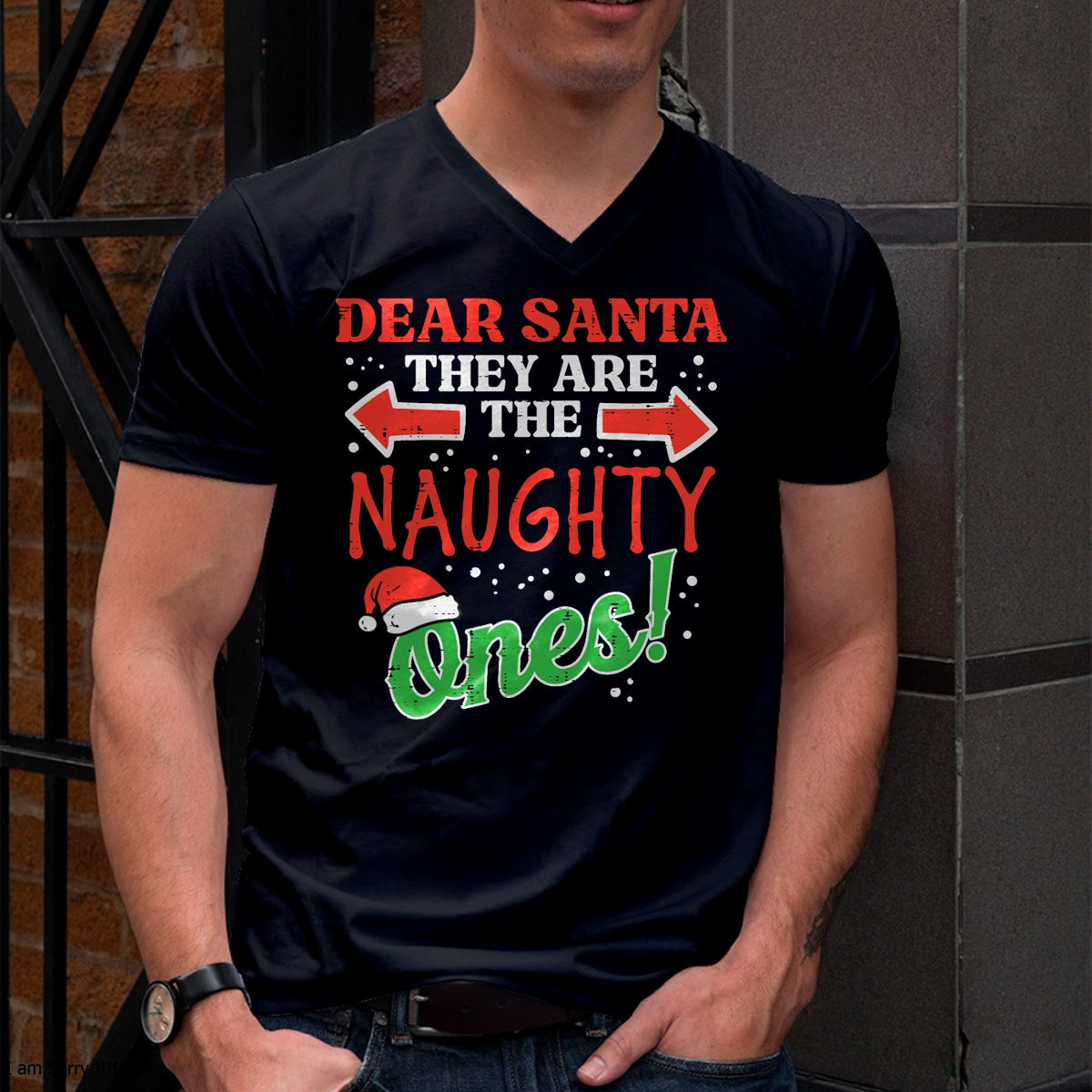 Dear Santa They Naughty Ones Christmas Xmas Men Women Kids T-Shirt - Christmas Unisex T-Shirt/Hoodie/Sweatshirt - ZON00