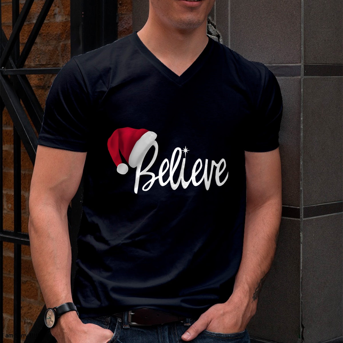 Christmas Long Sleeve T-Shirt - Believe in Santa Claus Shirt - Christmas Unisex T-Shirt/Hoodie/Sweatshirt - ZON00