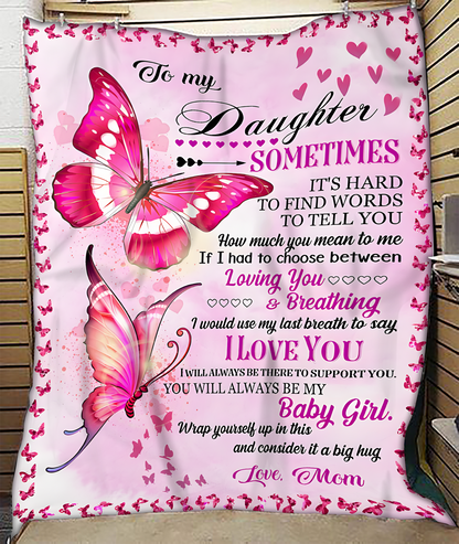 BLANKET FOR DAUGHTER – COMFORT & WARMTH GIFT FROM MOM Sherpa Fleece Quilt Blanket zon00