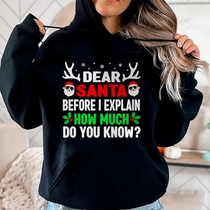 Funny Christmas Kids Adults Dear Santa I Can Explain T-Shirt - Christmas Unisex T-Shirt/Hoodie/Sweatshirt - ZON00