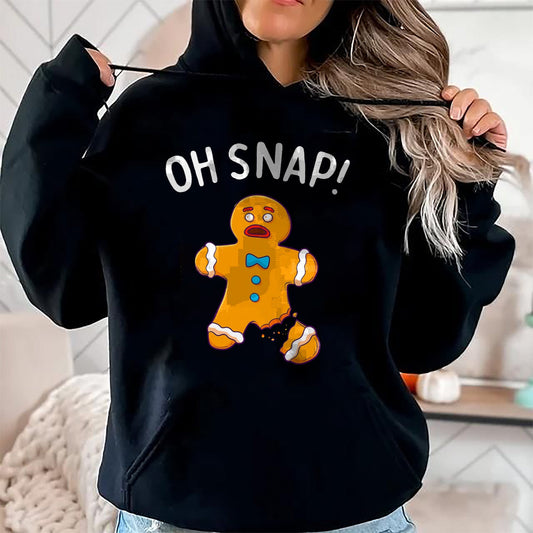 Gingerbread Man Oh Snap Christmas Funny Cookie Baking Gift Short Sleeve T-Shirt - Christmas Unisex T-Shirt/Hoodie/Sweatshirt - ZON00 (Copy)