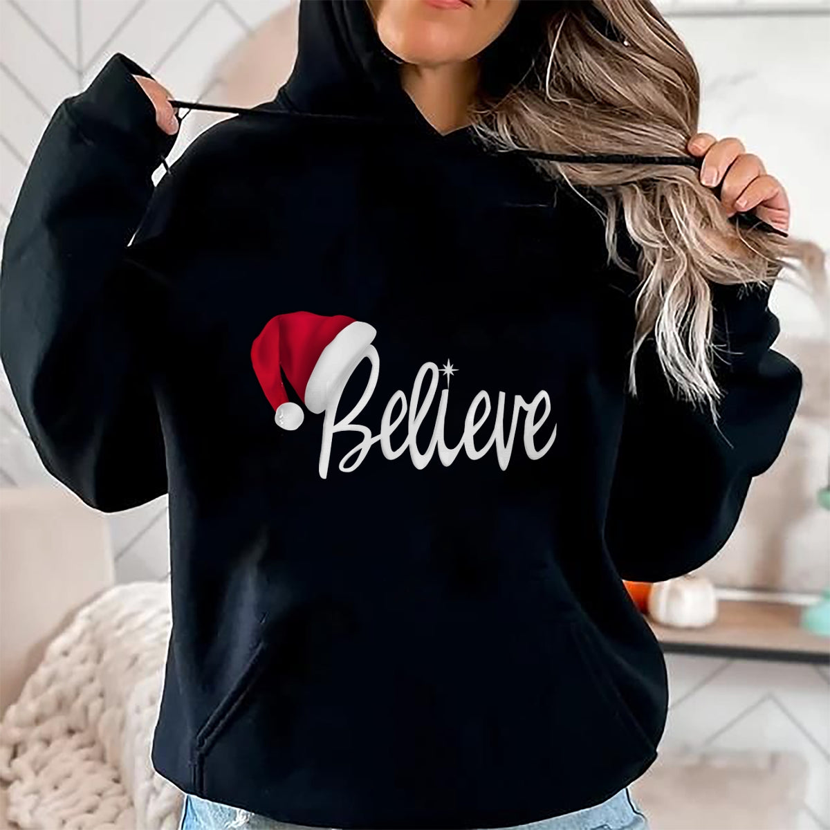 Christmas Long Sleeve T-Shirt - Believe in Santa Claus Shirt - Christmas Unisex T-Shirt/Hoodie/Sweatshirt - ZON00