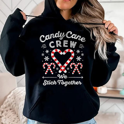Christmas Candy Cane Heart Holiday Family Matching Pajama PJ T-Shirt - Christmas Unisex T-Shirt/Hoodie/Sweatshirt - ZON00