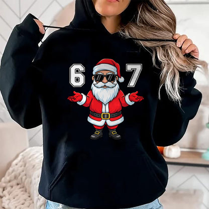 67 Meme Six Seven 6 7 Funny Santa Matching Xmas 67 Christmas T-Shirt - Christmas Unisex T-Shirt/Hoodie/Sweatshirt - ZON00 (Copy)