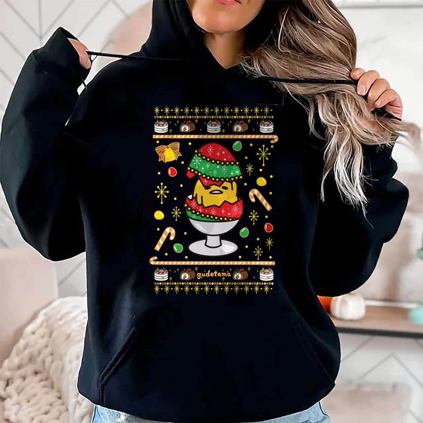 Gudetama Ugly Christmas Egg T-Shirt - Christmas Unisex T-Shirt/Hoodie/Sweatshirt - ZON00