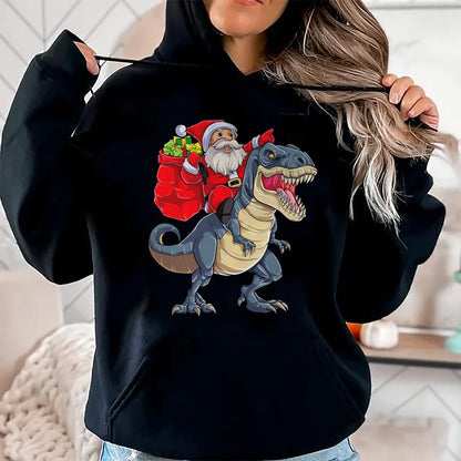 Dinosaur T rex Christmas Santa Boys Men Girls Xmas Squad T-Shirt - Christmas Unisex T-Shirt/Hoodie/Sweatshirt - ZON00