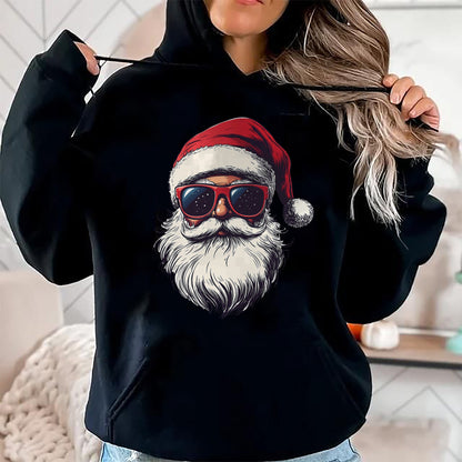 Cool Santa Claus Face Retro Sunglasses Christmas Men Boys T-Shirt - Christmas Unisex T-Shirt/Hoodie/Sweatshirt - ZON00