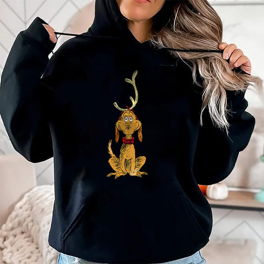 Dr. Seuss mens Classic Dr Seuss Reindeer Max T shirt, Black, Small US - Christmas Unisex T-Shirt/Hoodie/Sweatshirt - ZON00