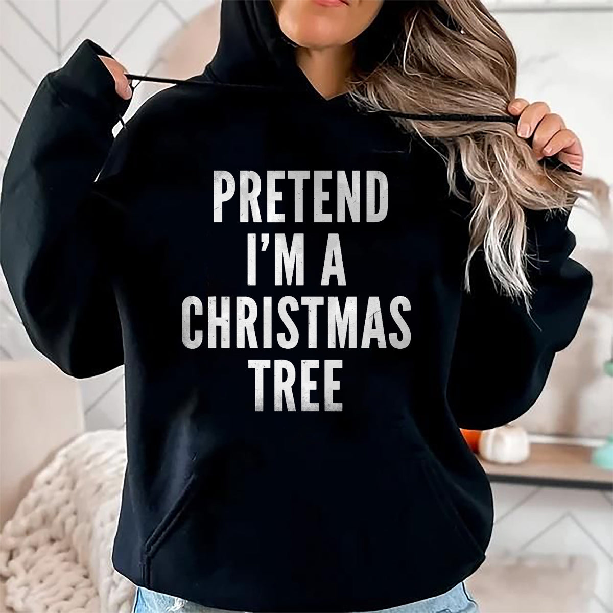 Funny Pretend Im A Christmas Tree Adult Christmas Costume T-Shirt - Christmas Unisex T-Shirt/Hoodie/Sweatshirt - ZON00