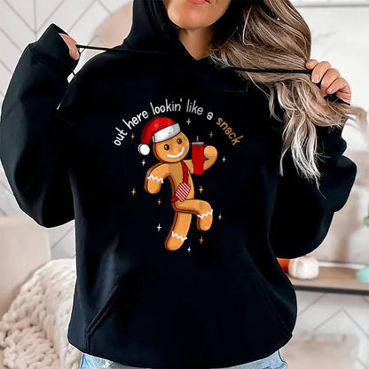 Out Here Looking Like A Snack Funny BouJee Xmas Gingerbread T-Shirt - Christmas Unisex T-Shirt/Hoodie/Sweatshirt - ZON00