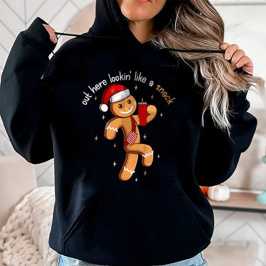 Out Here Looking Like A Snack Funny BouJee Xmas Gingerbread T-Shirt - Christmas Unisex T-Shirt/Hoodie/Sweatshirt - ZON00