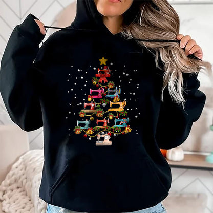 Funny Sewing Machine Christmas Tree Christmas Ornament Women T-Shirt - Christmas Unisex T-Shirt/Hoodie/Sweatshirt - ZON00