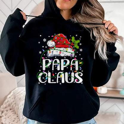 Papa Claus Christmas Lights Pajama Family Matching T-Shirt - Christmas Unisex T-Shirt/Hoodie/Sweatshirt - ZON00