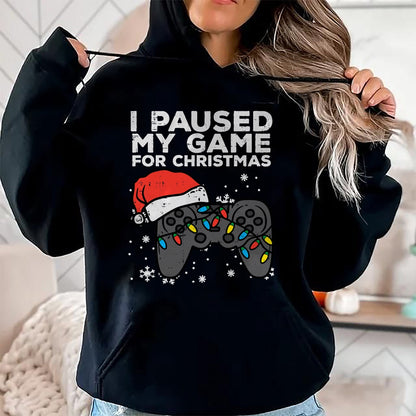 Paused My Game Christmas Gamer Xmas Men Boys Kids Youth Teen T-Shirt - Christmas Unisex T-Shirt/Hoodie/Sweatshirt - ZON00