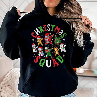 Christmas Squad Santa Dabbing Elf Family Matching Pajamas T-Shirt - Christmas Unisex T-Shirt/Hoodie/Sweatshirt - ZON00
