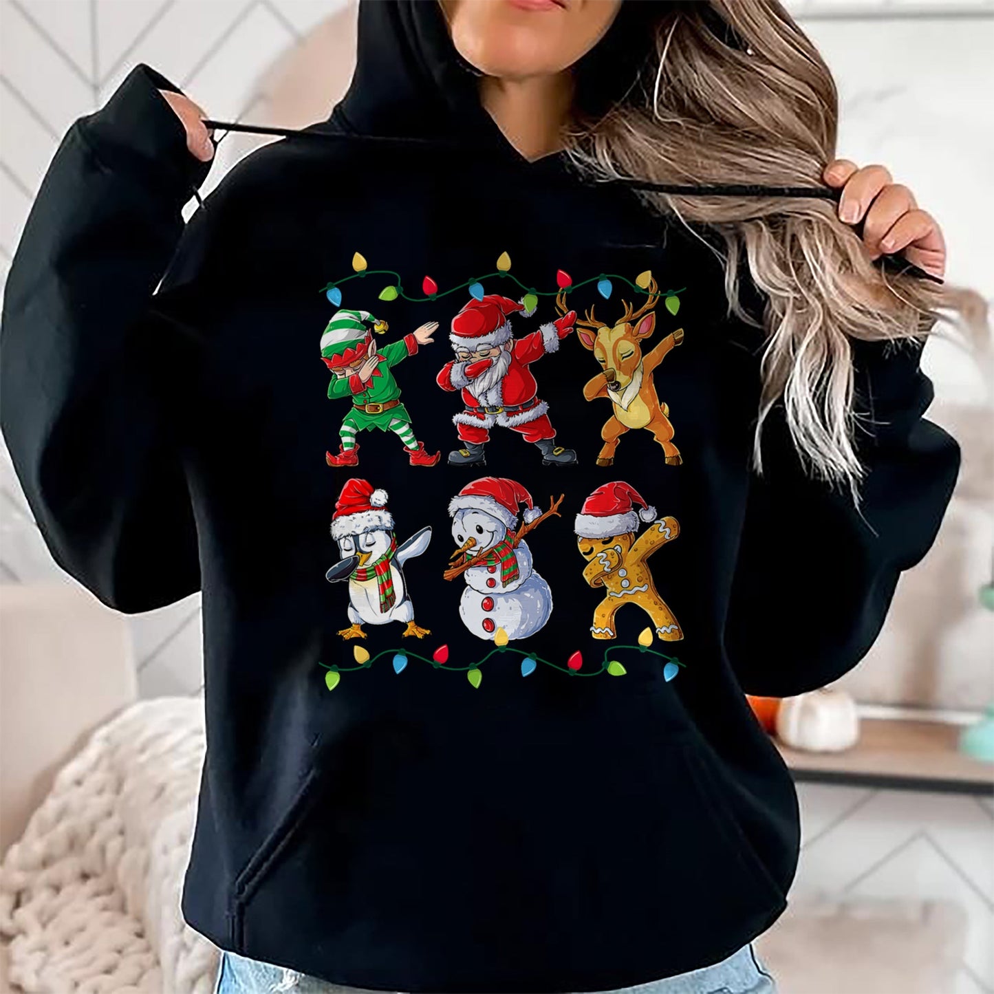 Dabbing Santa Elf Friends Christmas Boys Girls Men Xmas Dab T-Shirt - Christmas Unisex T-Shirt/Hoodie/Sweatshirt - ZON00