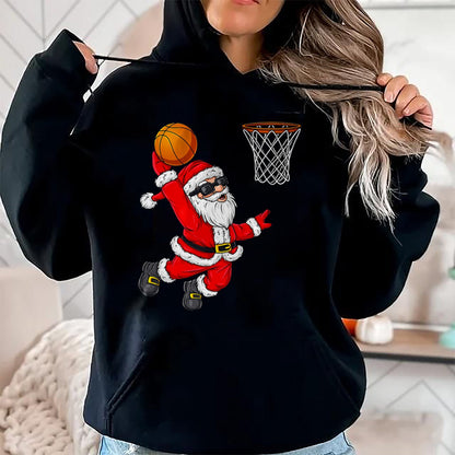 Christmas Santa Claus Dunking A Basketball Boys Kids Xmas T-Shirt - Christmas Unisex T-Shirt/Hoodie/Sweatshirt - ZON00