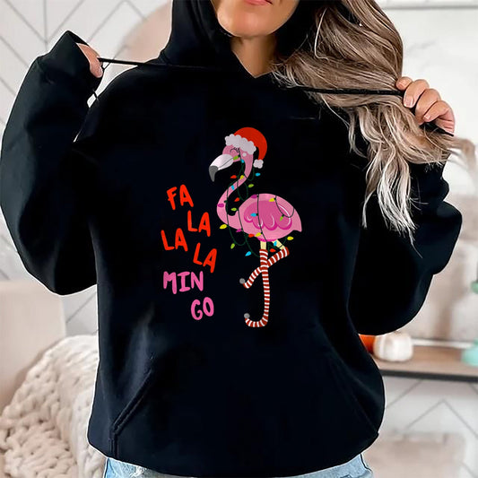 Fa La La Mingo Flamingo Christmas Tropical Xmas Tree Lights T-Shirt - Christmas Unisex T-Shirt/Hoodie/Sweatshirt - ZON00