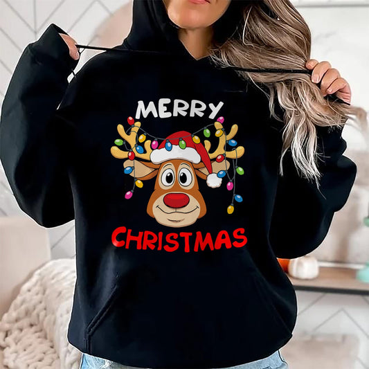 Merry Christmas Reindeer Xmas Family Men Women T-Shirt - Christmas Unisex T-Shirt/Hoodie/Sweatshirt - ZON00