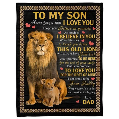 BLANKET FOR SON FROM DAD – COMFORT & WARMTH GIFT Sherpa Fleece Blanket - FULL (SKUB12-57)