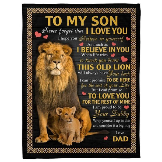 BLANKET FOR SON FROM DAD – COMFORT & WARMTH GIFT Sherpa Fleece Blanket - FULL (SKUB12-57)