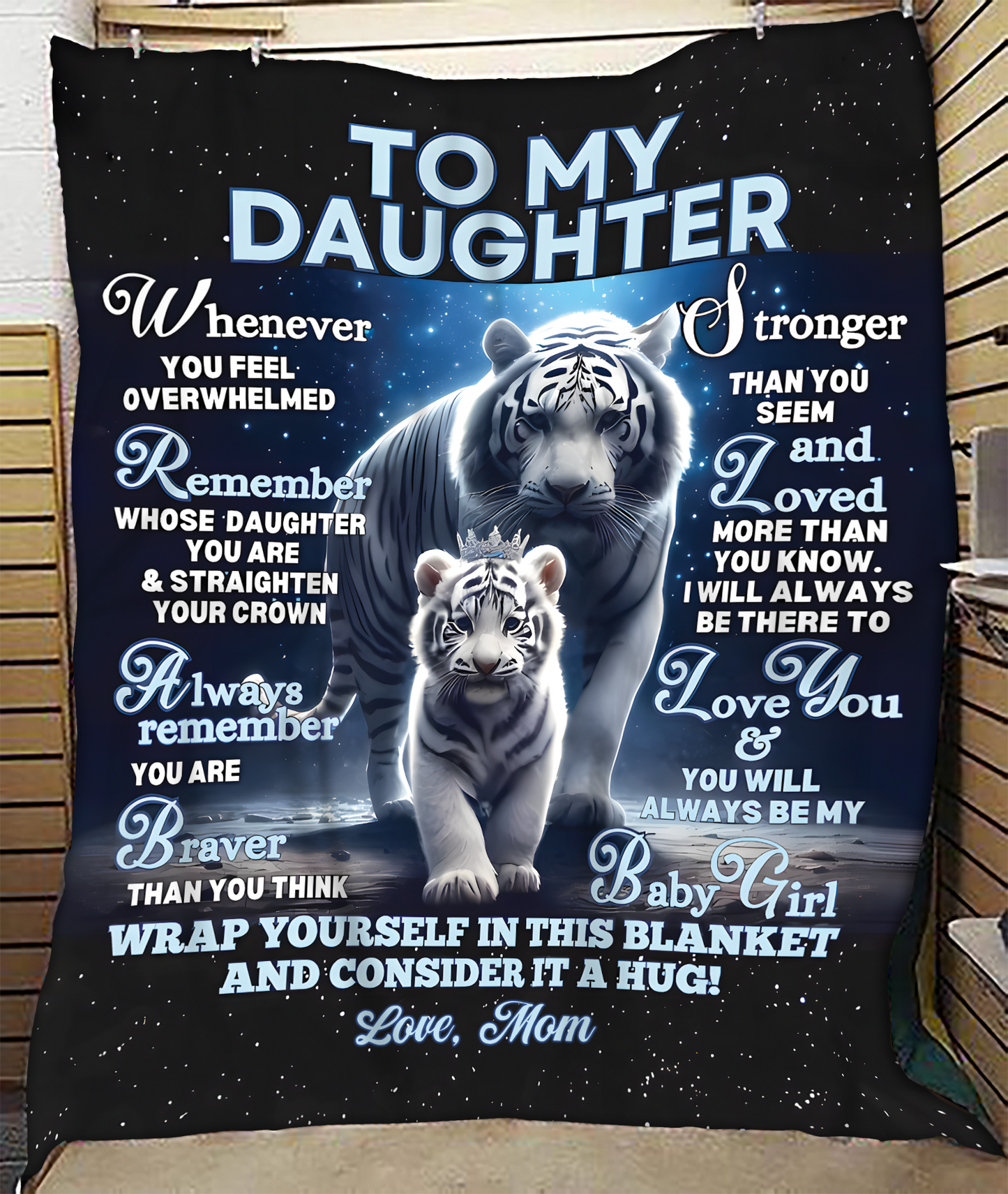 BLANKET FOR DAUGHTER – COMFORT & WARMTH GIFT FROM MOM Sherpa Fleece Quilt Blanket zon00 (SKUB12-153)