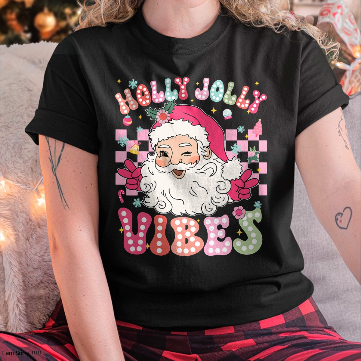 Groovy Cute Santa Claus Christmas Vibes Xmas Girls Womens T-Shirt - Christmas Unisex T-Shirt/Hoodie/Sweatshirt - ZON00