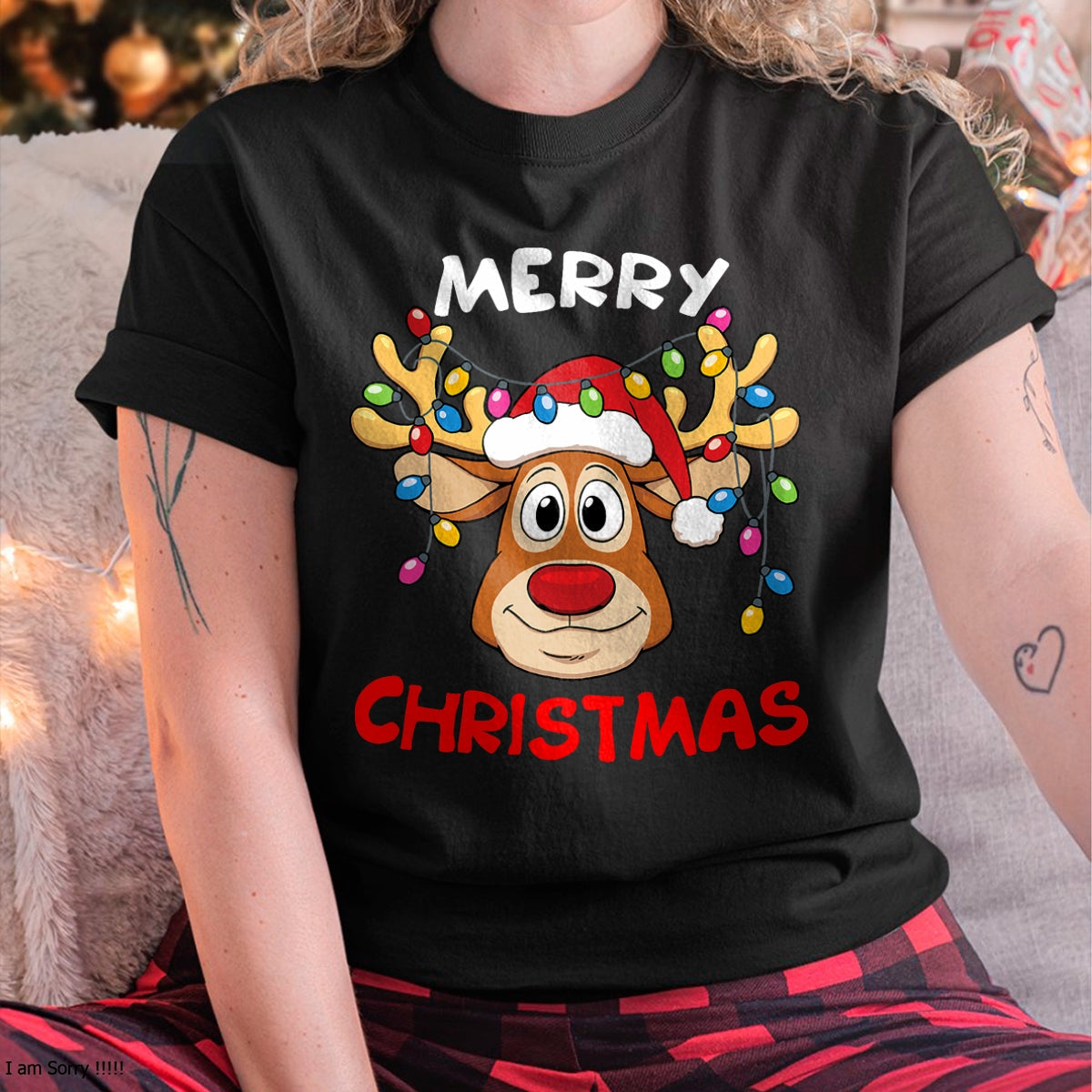 Merry Christmas Reindeer Xmas Family Men Women T-Shirt - Christmas Unisex T-Shirt/Hoodie/Sweatshirt - ZON00
