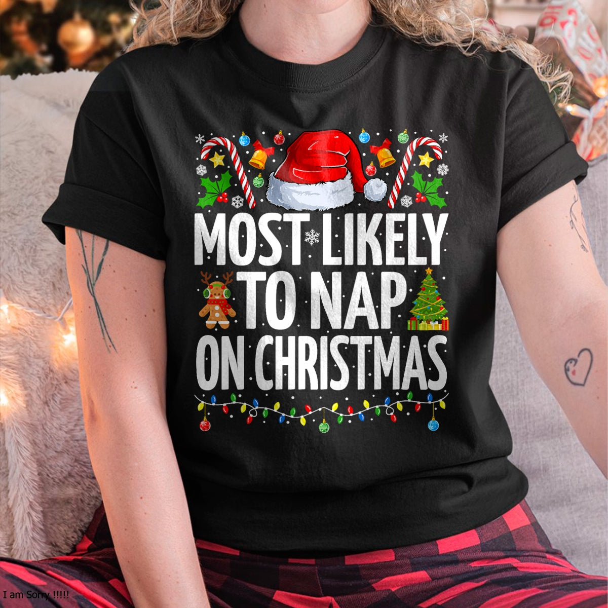 Most Likely To Nap On Christmas Funny Family Christmas T-Shirt - Christmas Unisex T-Shirt/Hoodie/Sweatshirt - ZON00