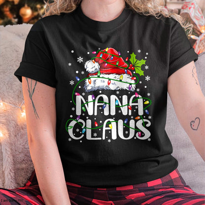 Nana Claus Christmas Lights Pajama Family Matching T-Shirt - Christmas Unisex T-Shirt/Hoodie/Sweatshirt - ZON00