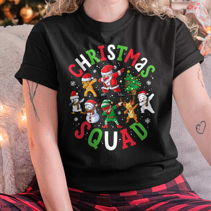 Christmas Squad Santa Dabbing Elf Family Matching Pajamas T-Shirt - Christmas Unisex T-Shirt/Hoodie/Sweatshirt - ZON00
