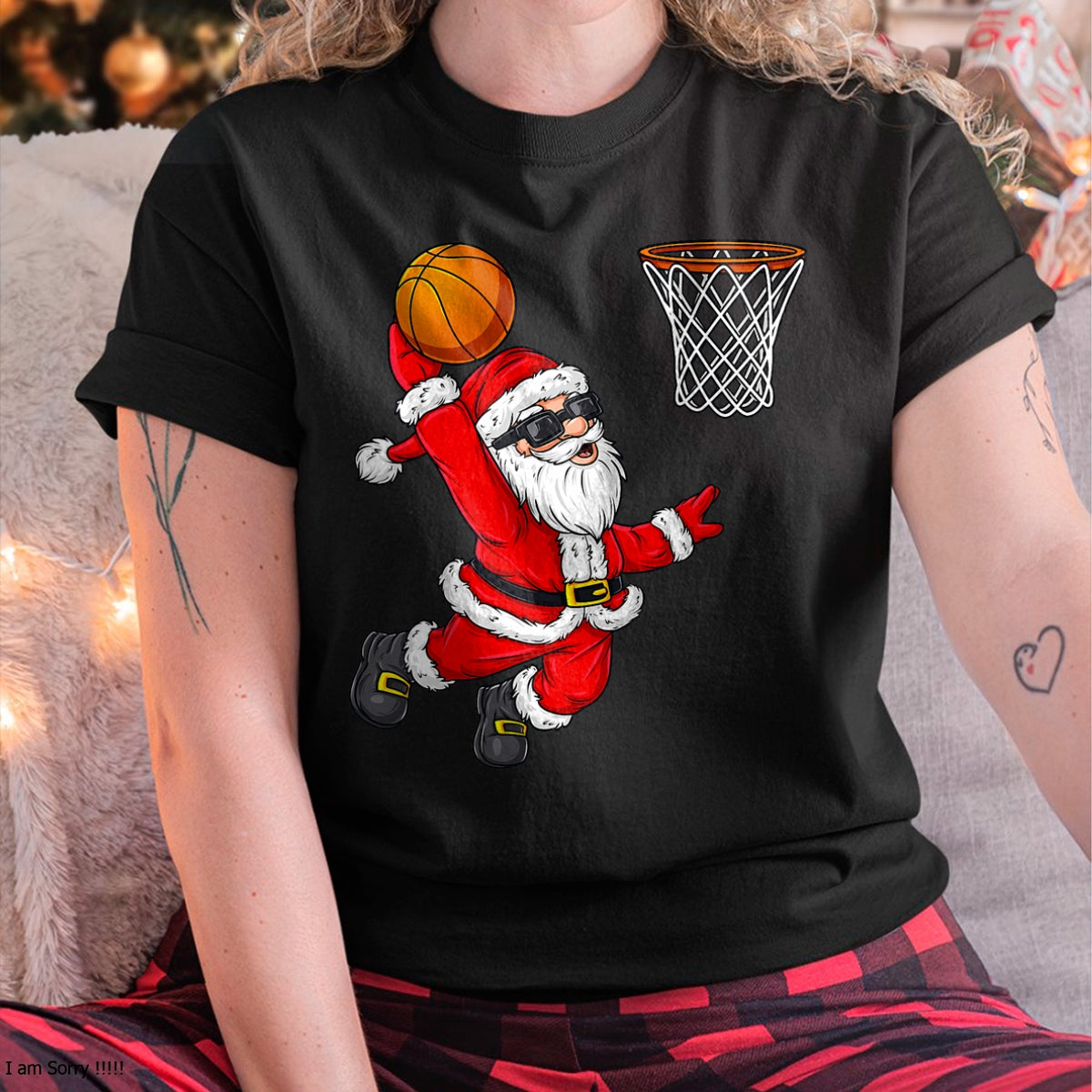 Christmas Santa Claus Dunking A Basketball Boys Kids Xmas T-Shirt - Christmas Unisex T-Shirt/Hoodie/Sweatshirt - ZON00