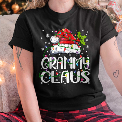 Grammy Claus Shirt Christmas Lights Pajama Family Matching Long Sleeve T-Shirt - Christmas Unisex T-Shirt/Hoodie/Sweatshirt - ZON00