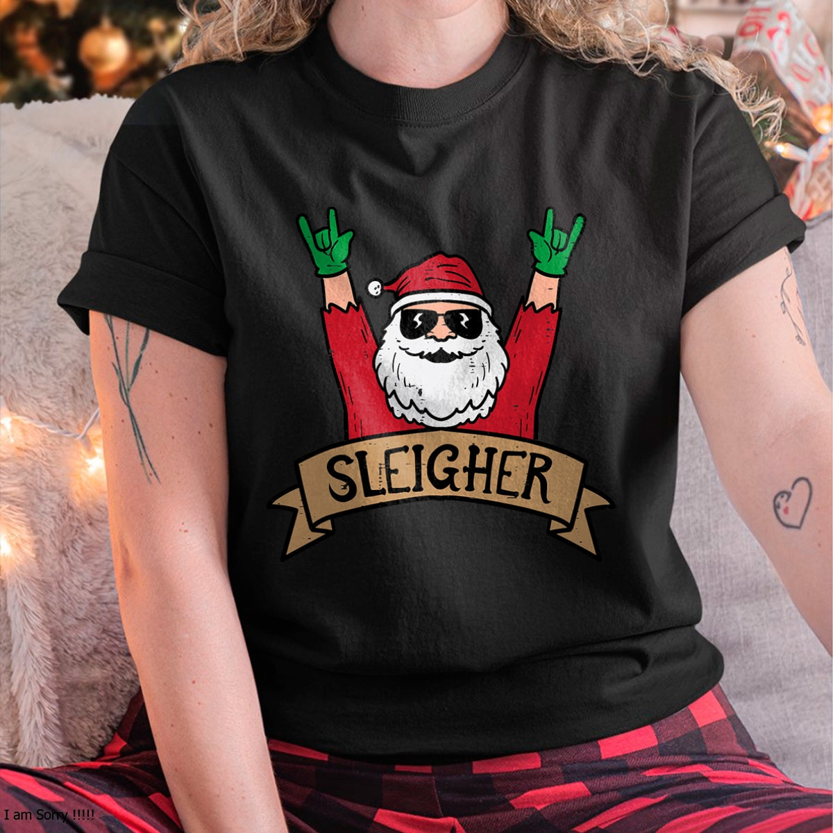 Christmas Sleigher Santa Rock Xmas Rocker Men Women Kids Boy T-Shirt - Christmas Unisex T-Shirt/Hoodie/Sweatshirt - ZON00