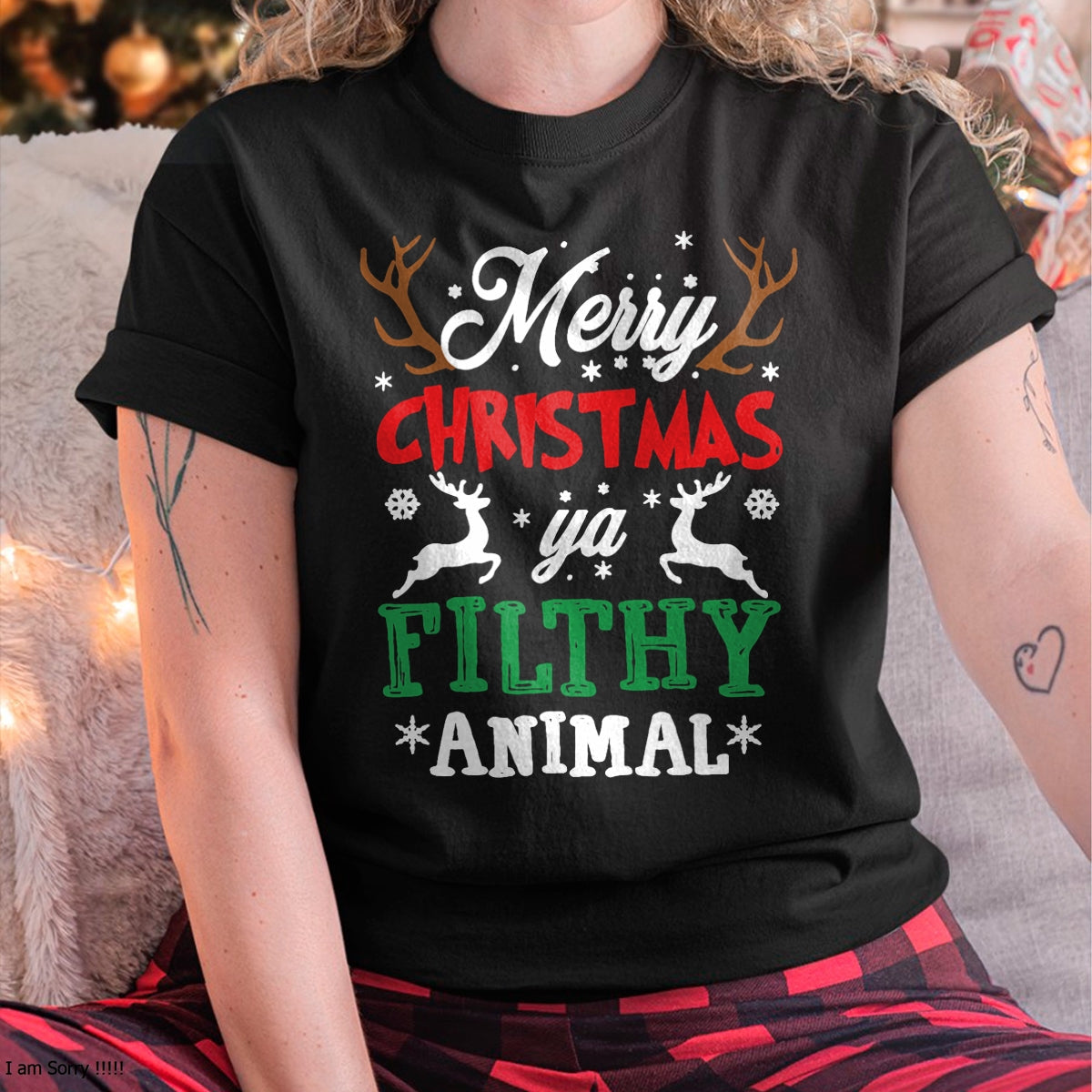 Merry Christmas Animal Filthy Ya Xmas Pajama T-Shirt - Christmas Unisex T-Shirt/Hoodie/Sweatshirt - ZON00