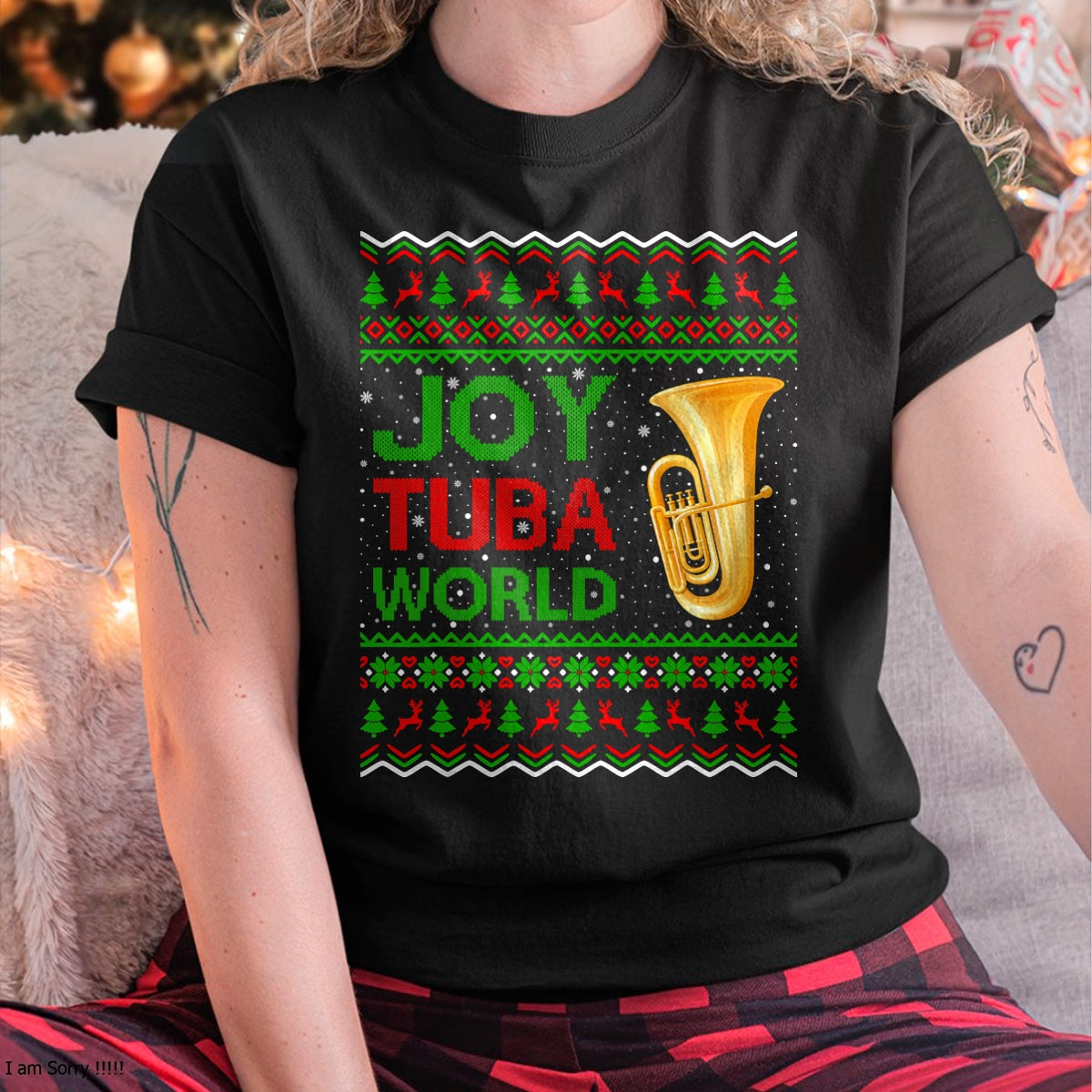 Joy Tuba World Music Lover Xmas Gift Ugly Tuba Christmas T-Shirt - Christmas Unisex T-Shirt/Hoodie/Sweatshirt - ZON00
