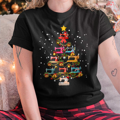 Funny Sewing Machine Christmas Tree Christmas Ornament Women T-Shirt - Christmas Unisex T-Shirt/Hoodie/Sweatshirt - ZON00