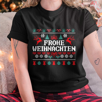 Frohe Weihnachten German Merry Christmas Holidays Germany T-Shirt - Christmas Unisex T-Shirt/Hoodie/Sweatshirt - ZON00