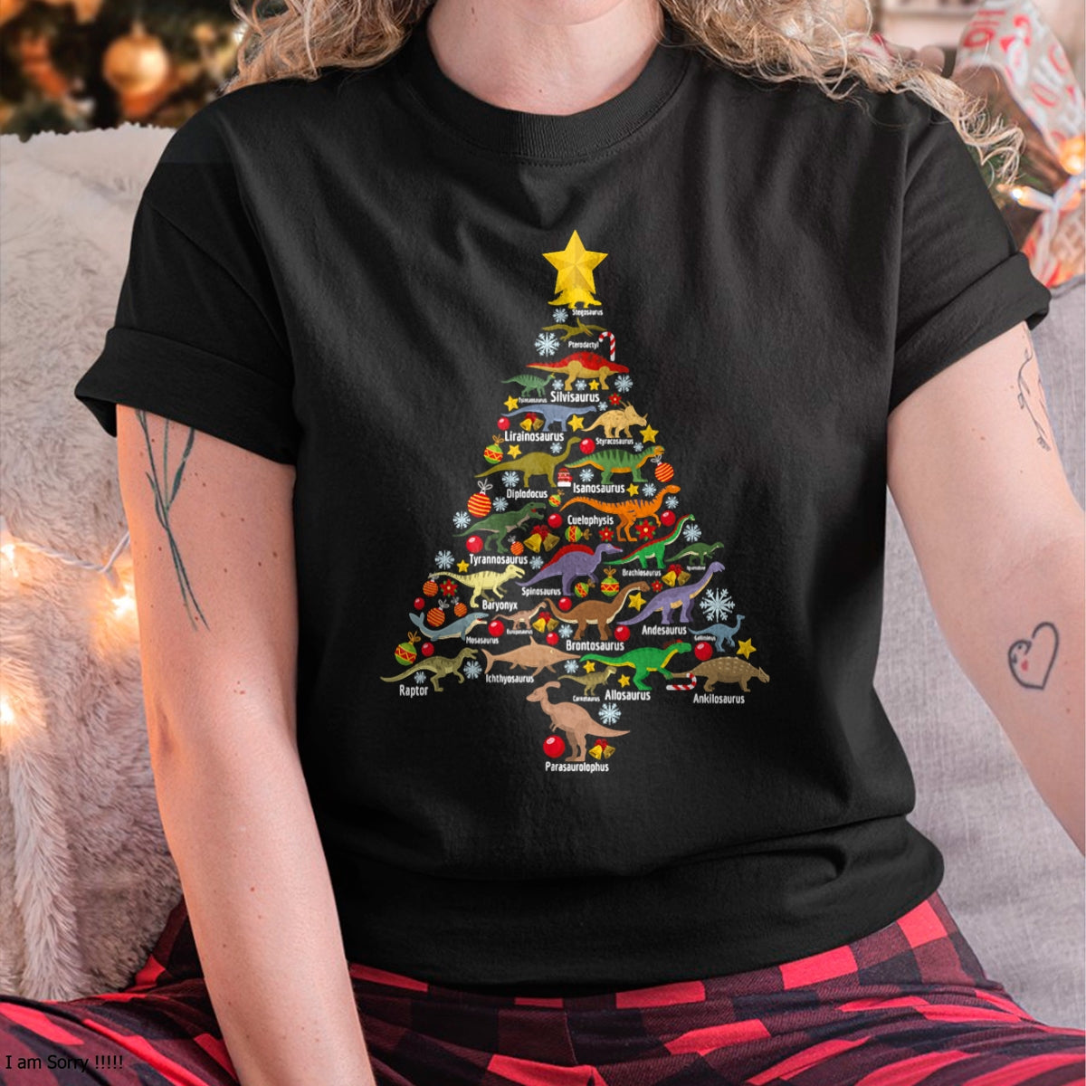 Dinosaur Christmas Tree Dino TRex Paleontologist Xmas Men T-Shirt - Christmas Unisex T-Shirt/Hoodie/Sweatshirt - ZON00