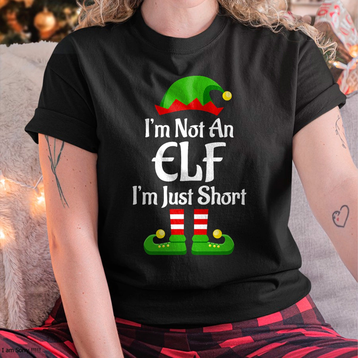 Im Not An Elf Family Christmas Pjs Matching Men Women Kids T-Shirt - Christmas Unisex T-Shirt/Hoodie/Sweatshirt - ZON00