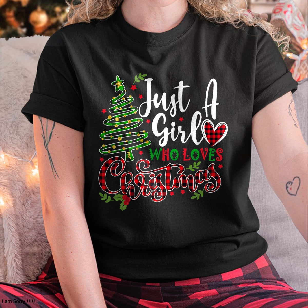 Just a Girl who Loves Christmas a Gift for XMAS Women Girls T-Shirt - Christmas Unisex T-Shirt/Hoodie/Sweatshirt - ZON00